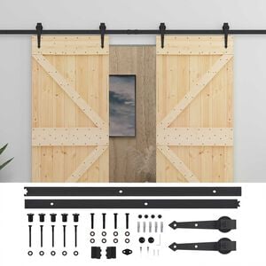 vidaXL Cs&uacute;sz&oacute; ajt&oacute; 2 db 80 x 210 cm T&ouml;m&ouml;r Fenyőfa