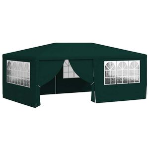 vidaXL z&ouml;ld rendezv&eacute;nys&aacute;tor oldalfalakkal 4 x 6 m 90 g/m&sup2;