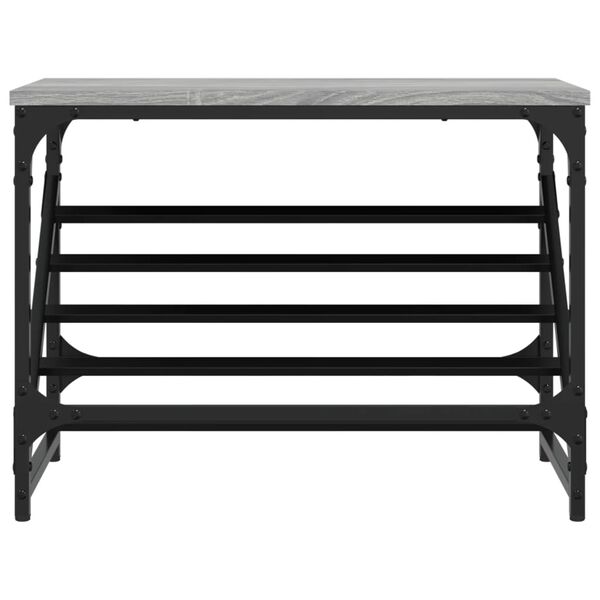 vidaXL szürke sonoma színű szerelt fa cipőtartó 60x30x45 cm