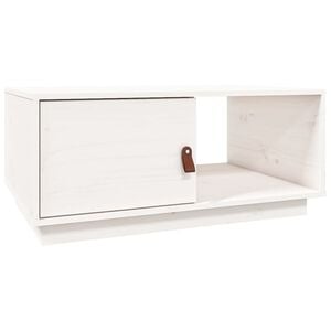 vidaXL feh&eacute;r t&ouml;m&ouml;r fenyőfa doh&aacute;nyz&oacute;asztal 80 x 50 x 35,5 cm