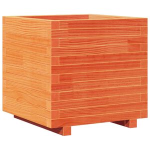 vidaXL viaszbarna t&ouml;m&ouml;r fenyőfa kerti vir&aacute;gl&aacute;da 50 x 50 x 49,5 cm