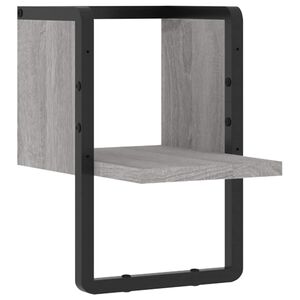 vidaXL sz&uuml;rke sonoma t&ouml;lgy sz&iacute;nű fali polc r&uacute;ddal 20 x 25 x 30 cm