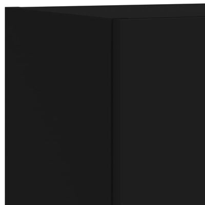 vidaXL 2 db fekete TV-szekrény LED-világítással 30,5 x 30 x 90 cm