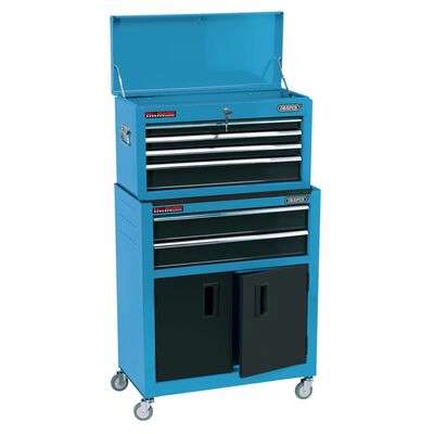 Draper Tools kék görgős szekrény és szerszámosláda 61,6 x 33 x 99,8 cm