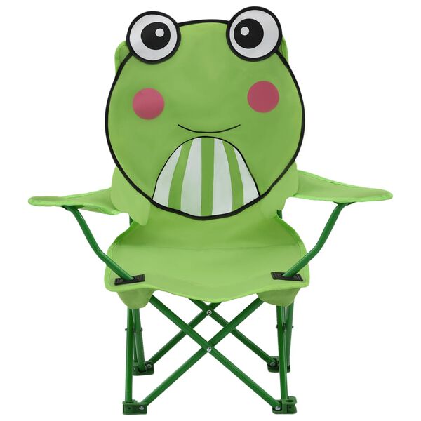 vidaXL 2 db zöld szövet kerti gyerekszék