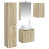 vidaXL F&uuml;rdőszobai Szekr&eacute;ny Szett 5 pcs Sonoma T&ouml;lgy 50 x 14,5 x 70 cm