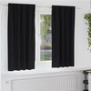 vidaXL Fekete F&uuml;gg&ouml;ny Gyűrűkkel 2 pcs Fekete 175 x 140 cm Poli&eacute;szter