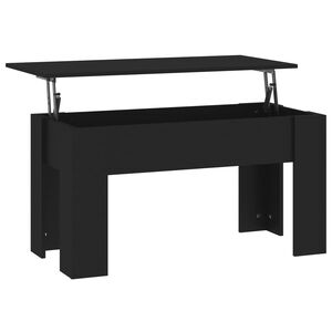 vidaXL fekete szerelt fa doh&aacute;nyz&oacute;asztal 101 x 49 x 52 cm