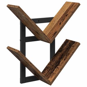 vidaXL Falra Szerelhető Polc Antik Fa 43 x 15 x 47 cm Szerelt Fa