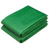 vidaXL Ponyva f&eacute;mf&uuml;lekkel 2 db Z&ouml;ld 1,5 x 10 m 260 gsm PE