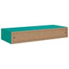vidaXL 2 db k&eacute;k MDF falra szerelhető fi&oacute;kos polc 60 x 23,5 x 10 cm