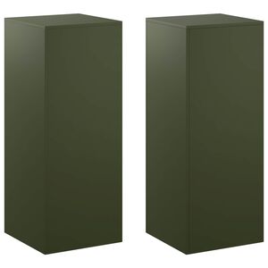 vidaXL N&ouml;v&eacute;ny&aacute;llv&aacute;ny 2 db Olajz&ouml;ld 40 x 40 x 100 cm Ac&eacute;l