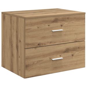 vidaXL Fali f&uuml;rdőszobai szekr&eacute;ny K&eacute;zműves T&ouml;lgy 62,5 x 44,5 x 50 cm