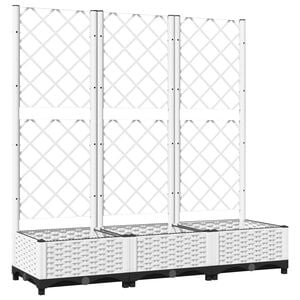 vidaXL feh&eacute;r kerti vir&aacute;gl&aacute;da r&aacute;ccsal 120 x 40 x 121,5 cm PP