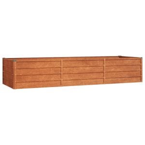 vidaXL rozsda sz&iacute;nű corten ac&eacute;l kerti magas&aacute;gy&aacute;s 240 x 80 x 45 cm