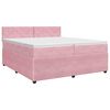 vidaXL Boxspring &aacute;gy matraccal R&oacute;zsasz&iacute;n 200 x 200 cm B&aacute;rsony