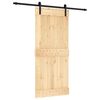 vidaXL Cs&uacute;sz&oacute; ajt&oacute; Term&eacute;szetes &eacute;s Fekete 90 x 210 cm Szil&aacute;rd Fenyőfa