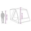 vidaXL Kempingss&aacute;tor Kabin tetővel Z&ouml;ld 420 x 420 x 227 cm Poli&eacute;szter