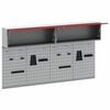 vidaXL Szersz&aacute;mszekr&eacute;ny &eacute;s pegboard szett polcokkal 6 pcs Piros