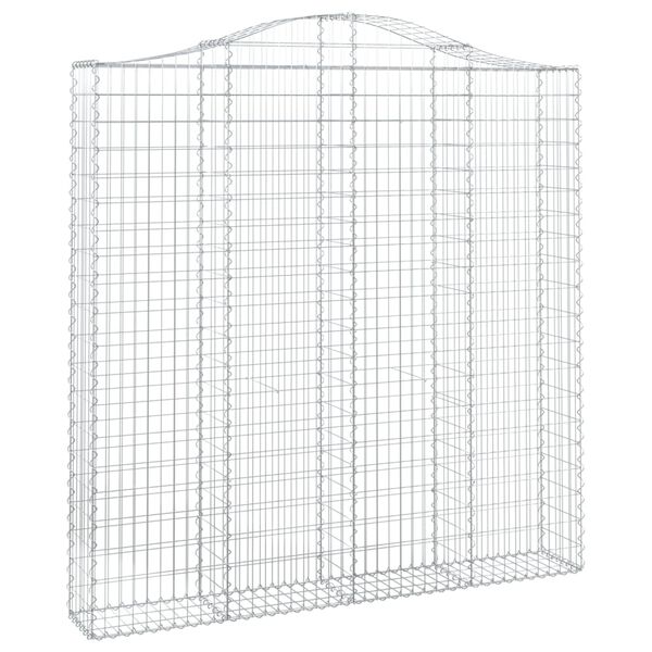 vidaXL 6 db &iacute;ves horganyzott vas gabion kos&aacute;r 200x30x200/220 cm