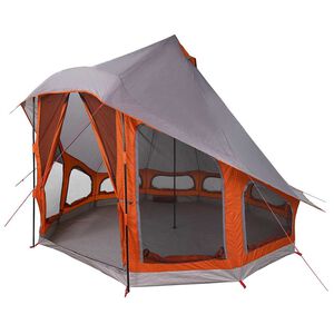 vidaXL Tipi s&aacute;tor tetővel Sz&uuml;rke &eacute;s narancs 404 x 370 x 270 cm taft