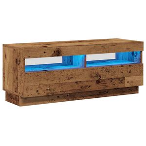 vidaXL antik fa sz&iacute;nű szerelt fa TV-szekr&eacute;ny LED-ekkel 100x35x40 cm