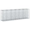 vidaXL Gabion emelt &aacute;gy 2 db 250 x 50 x 80 cm Horganyzott Ac&eacute;l Ez&uuml;st