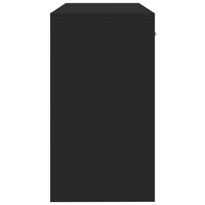 vidaXL fekete faanyag fiókos/rekeszes íróasztal 100x40x73 cm