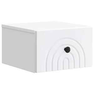 vidaXL Fali &eacute;jjeli szekr&eacute;ny fi&oacute;kkal Feh&eacute;r 33 x 34,5 x 20 cm Szerelt Fa