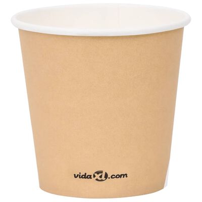 vidaXL 500 db barna kávés papírpohár 120 ml