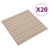 vidaXL Szőnyeg 20 pcs Cs&iacute;kozott b&eacute;zs 50 x 50 cm 100% Polipropil&eacute;n