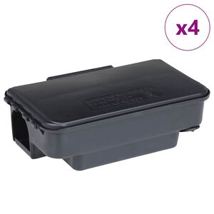 vidaXL 4 db fekete eg&eacute;rfog&oacute; 22x12,5x7,5 cm