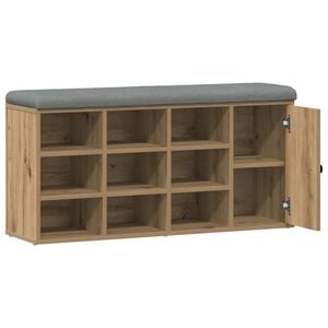 vidaXL k&eacute;zműves t&ouml;lgy szerelt fa cipőt&aacute;rol&oacute; pad 102x32x50 cm