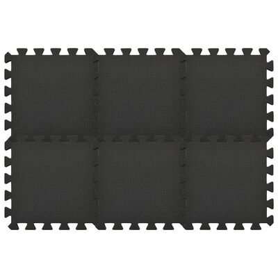 vidaXL 54 db fekete EVA habszivacs padlószőnyeg 4,86 ㎡