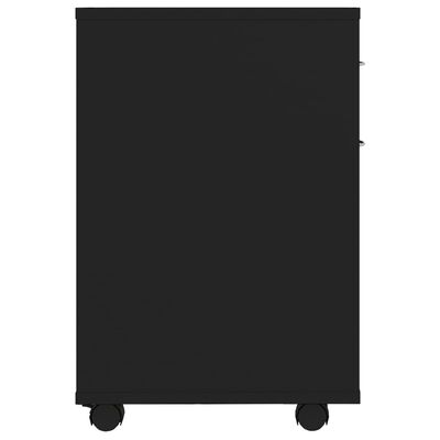 vidaXL fekete forgácslap kerekes szekrény 45 x 38 x 54 cm