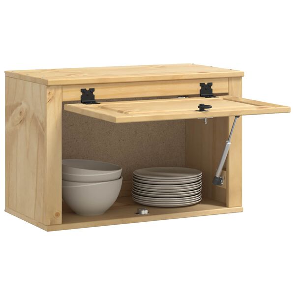 vidaXL Cabinet t&aacute;rol&oacute;val SKI M&eacute;zes Barna 60 x 32 x 40 cm T&ouml;m&ouml;r fenyőfa