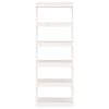 vidaXL fehér tömör fenyőfa könyvszekrény/térelválasztó 60x30x167,5 cm