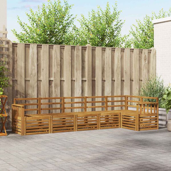 vidaXL &Uuml;lőgarnit&uacute;r&aacute;k 6 pcs Term&eacute;szetes T&ouml;m&ouml;r Ak&aacute;cfa