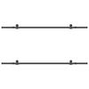 vidaXL fekete ac&eacute;l tol&oacute;ajt&oacute; f&eacute;mszerel&eacute;k k&eacute;szlet 213,5 cm
