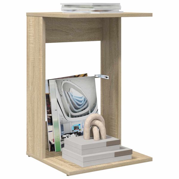 vidaXL Oldal asztal Sonoma t&ouml;lgy 40 x 38 x 62,5 cm Faanyag