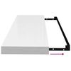 vidaXL magasf&eacute;nyű feh&eacute;r MDF lebegő fali polc 80 x 23,5 x 3,8 cm