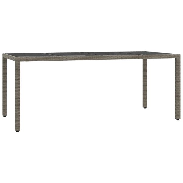 vidaXL 7 r&eacute;szes sz&uuml;rke polyrattan kerti &eacute;tkezőgarnit&uacute;ra p&aacute;rn&aacute;val