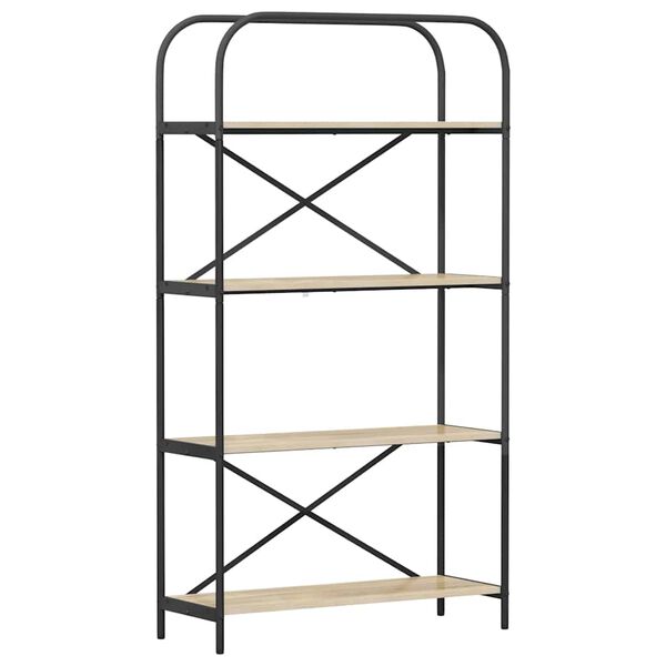 vidaXL K&ouml;nyvespolc Sonoma t&ouml;lgy 80 x 30 x 146 cm Faanyag