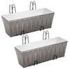 vidaXL 2 db sz&uuml;rke polyrattan erk&eacute;ly magas&aacute;gy&aacute;s 50 cm