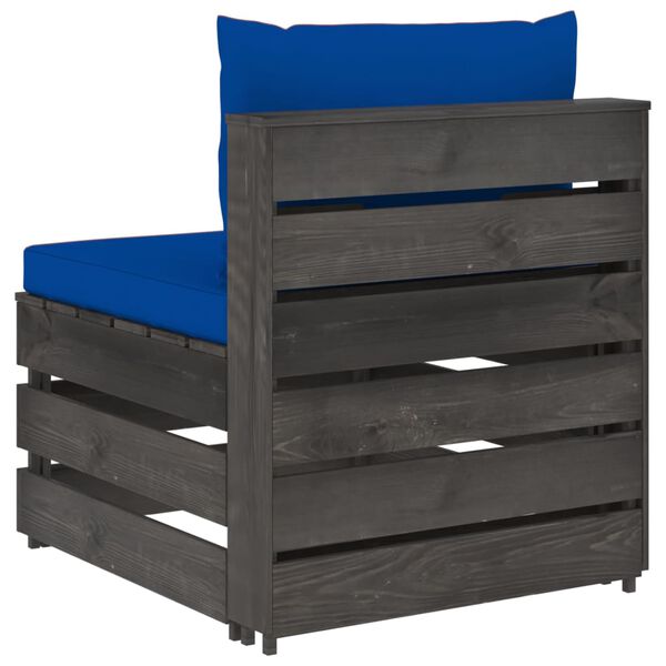 vidaXL sz&uuml;rke impregn&aacute;lt fa elemes k&ouml;z&eacute;pső kanap&eacute; p&aacute;rn&aacute;kkal