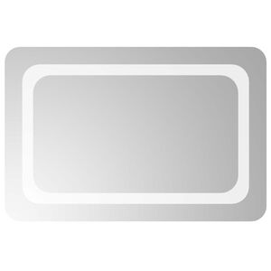 vidaXL LED F&uuml;rdőszoba T&uuml;k&ouml;r t&uuml;k&ouml;rrel &Aacute;tl&aacute;tsz&oacute; 60 x 40 cm edzett &uuml;veg