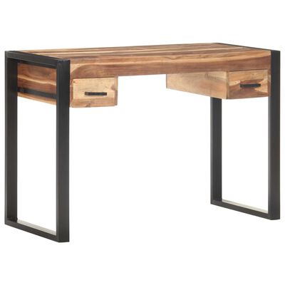 vidaXL tömör fa íróasztal paliszander felülettel 110 x 50 x 76 cm