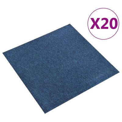 vidaXL 20 db sötétkék szőnyegpadlólap 5 m² 50 x 50 cm