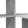vidaXL Asztal polcokkal Beton Szürke 131,5 x 50 x 106,5 cm Faanyag