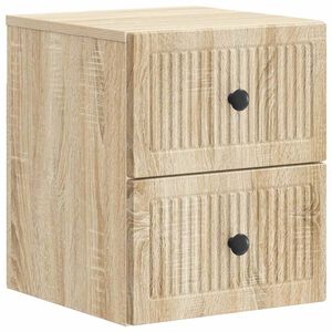 vidaXL Fali &eacute;jjeli szekr&eacute;ny Sonoma T&ouml;lgy 33 x 34,5 x 40 cm Szerelt Fa